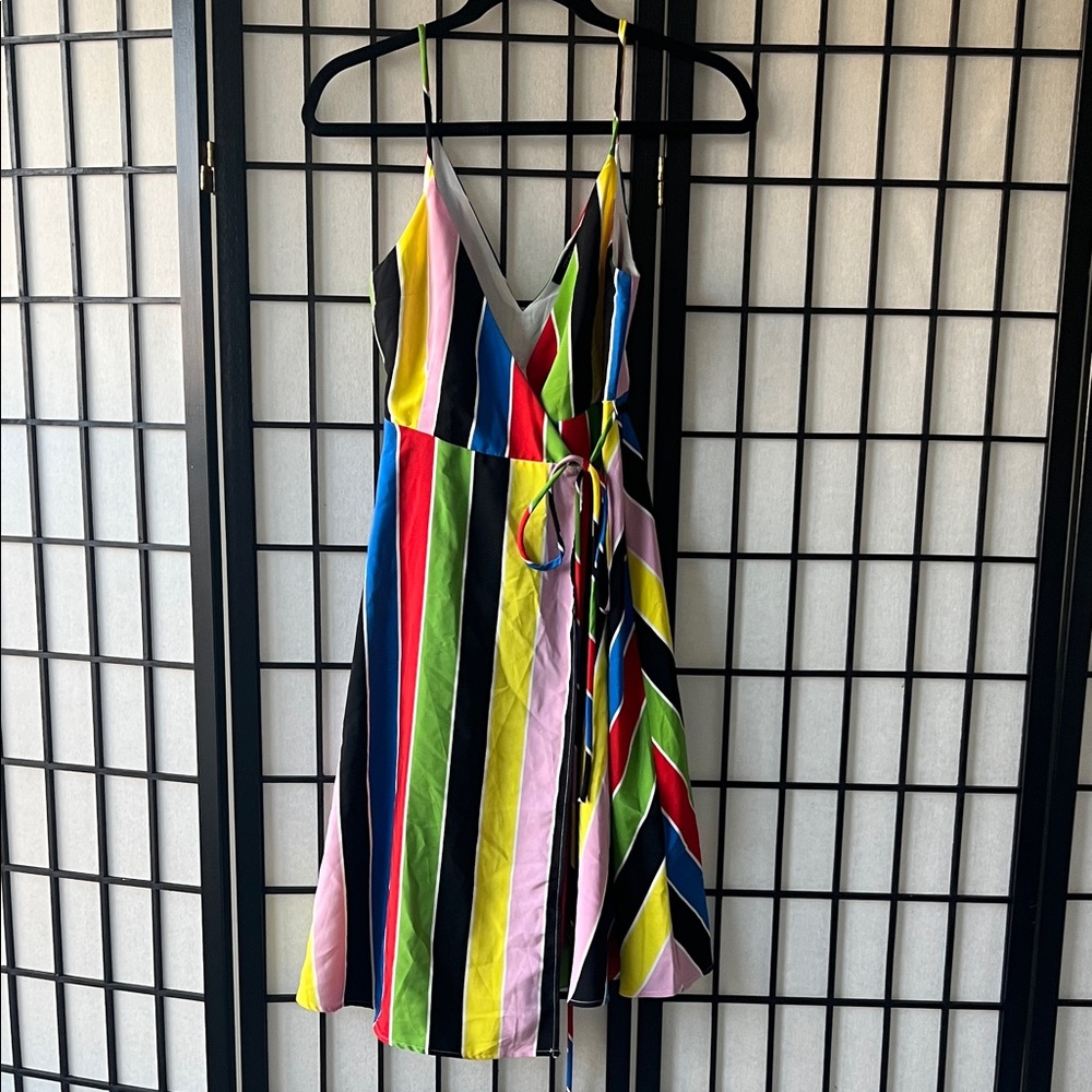 Striped Wrap Dress